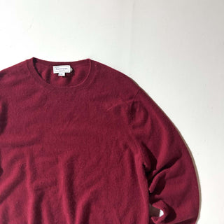 00's Coshmeren クルーネック カシミヤ ニット セーター(バーガンディ)