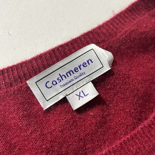 00's Coshmeren クルーネック カシミヤ ニット セーター(バーガンディ)