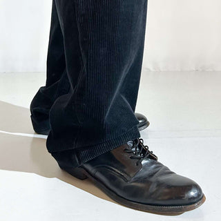 00's Croft & Barrow ブラック 2タック 太畝 コーデュロイ パンツ