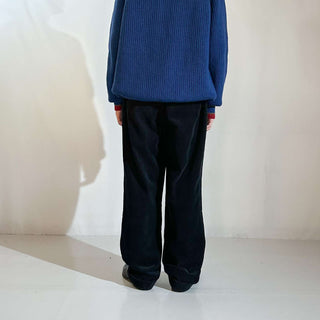 00's Croft & Barrow ブラック 2タック 太畝 コーデュロイ パンツ