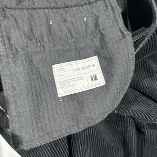 00's Croft & Barrow ブラック 2タック 太畝 コーデュロイ パンツ