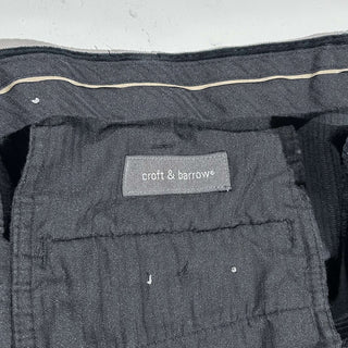 00's Croft & Barrow ブラック 2タック 太畝 コーデュロイ パンツ