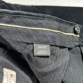 00's Croft & Barrow ブラック 2タック 太畝 コーデュロイ パンツ