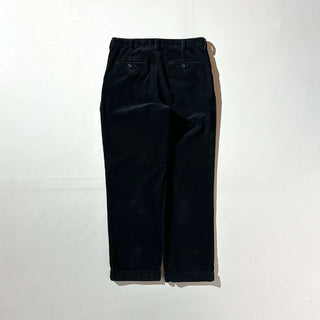 00's Croft & Barrow ブラック 2タック 太畝 コーデュロイ パンツ