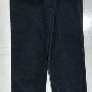 00's Croft & Barrow ブラック 2タック 太畝 コーデュロイ パンツ