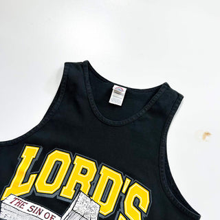 00's DELTA LORD'S GYM "HIS PAIN YOUR GAIN" ジーザス 両面プリント タンクトップ