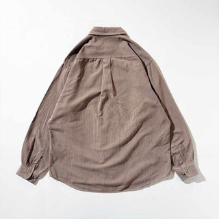 00's DOCKERS コットン チェック B.D. L/S シャツ (ブラウン)