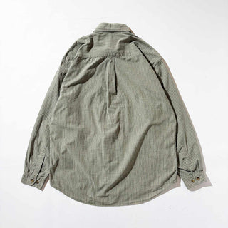 00's DOCKERS コットン チェック B.D. L/S シャツ (グリーン)