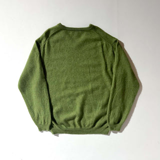 00's Daniel Bishop Vネック カシミヤ ニット セーター(グリーン)