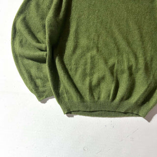 00's Daniel Bishop Vネック カシミヤ ニット セーター(グリーン)