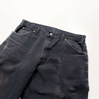 00's Dickies ボロ ペイント ダック ペインター パンツ(ブラック)