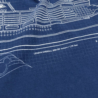 00's Disney CRUISE LINE 巻きプリント Tシャツ