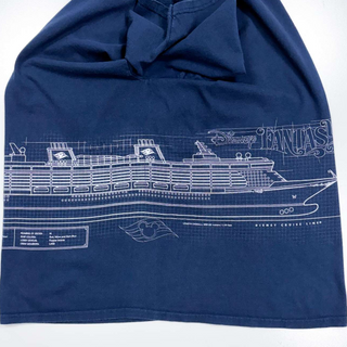 00's Disney CRUISE LINE 巻きプリント Tシャツ
