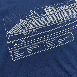 00's Disney CRUISE LINE 巻きプリント Tシャツ