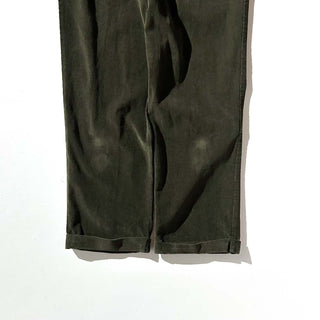 00's Dockers オリーブ ワイド ２タック 細畝 コーデュロイ パンツ
