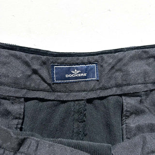 00's Dockers ブラック ワイド 細畝 コーデュロイ パンツ