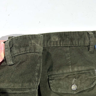 00's Dockers オリーブ ワイド ２タック 細畝 コーデュロイ パンツ