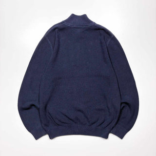 ～00's EDDIE BAUER ハーフジップ ボーダー コットン ニット セーター