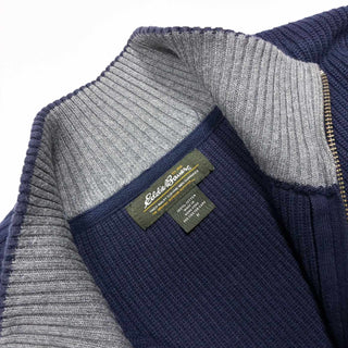 ～00's EDDIE BAUER ハーフジップ ボーダー コットン ニット セーター