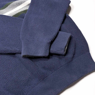 ～00's EDDIE BAUER ハーフジップ ボーダー コットン ニット セーター