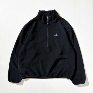 ～00's EMS "MADE IN USA" ハーフジップ フリース プルオーバー(ブラック)