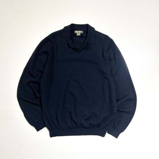 00's Eddie Bauer メリノウール ニットポロシャツ