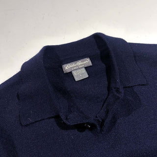 00's Eddie Bauer メリノウール ニットポロシャツ