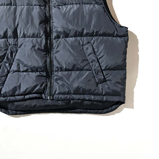 00's Eddie Bauer ブラック リップストップ ナイロン ダウン ベスト