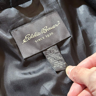 00's Eddie Bauer チャコールグレー 比翼 メルトンウール ハーフ コート