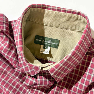 00's Eddie Bauer コットン チェック B.D. L/S シャツ