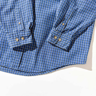 ～00's Eddie Bauer コットン チェック B.D. L/S シャツ