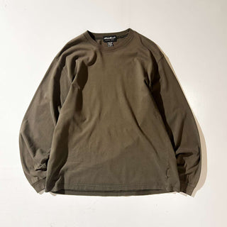 00's Eddie bauer フェード 無地 カットソー