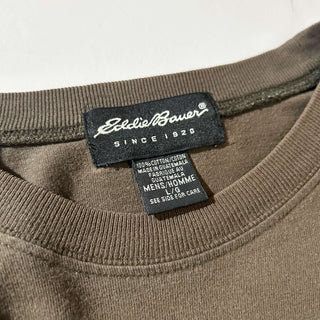 00's Eddie bauer フェード 無地 カットソー