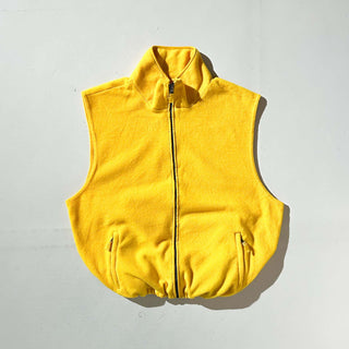 00's Faded Glory ドローコード イエロー フリース ベスト