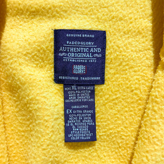 00's Faded Glory ドローコード イエロー フリース ベスト
