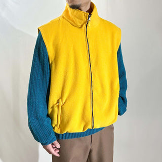 00's Faded Glory ドローコード イエロー フリース ベスト