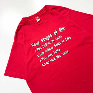 ～00's "Four stages of life" サンタジョーク プリント Tシャツ