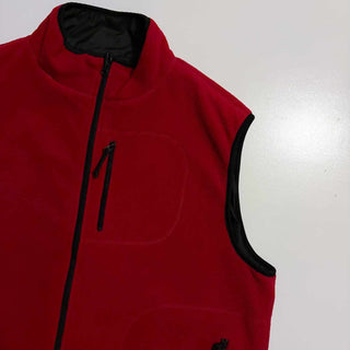 ～00's G.H.BASS&Co. フリース×ナイロン リバーシブル ベスト(レッド×ブラック)