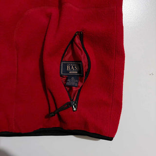 ～00's G.H.BASS&Co. フリース×ナイロン リバーシブル ベスト(レッド×ブラック)