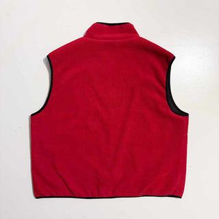 ～00's G.H.BASS&Co. フリース×ナイロン リバーシブル ベスト(レッド×ブラック)