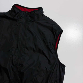 ～00's G.H.BASS&Co. フリース×ナイロン リバーシブル ベスト(レッド×ブラック)