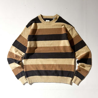 00's GAP ファットボーダー コットン ニット セーター