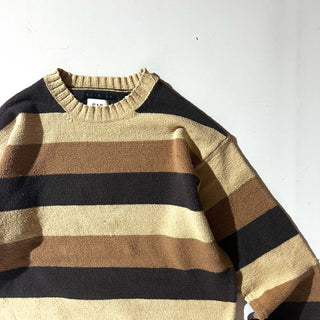 00's GAP ファットボーダー コットン ニット セーター