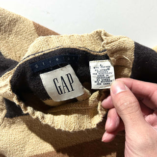 00's GAP ファットボーダー コットン ニット セーター