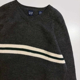 00's GAP ウール Vネック ライン ニット セーター