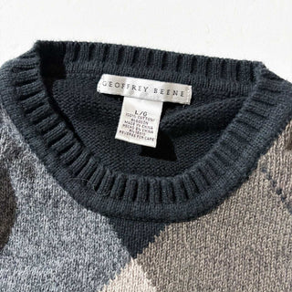 00's GEOFFREY BEENE アーガイル コットン ニット セーター