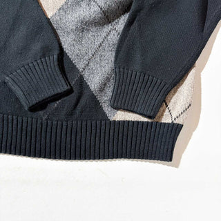 00's GEOFFREY BEENE アーガイル コットン ニット セーター