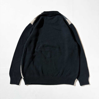 00's GEOFFREY BEENE アーガイル コットン ニット セーター