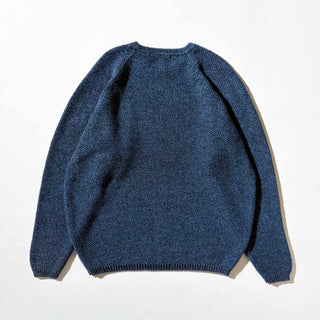 ～00's GEOFFREY BEENE メランジ コットン ニット セーター(ネイビー×サックス)