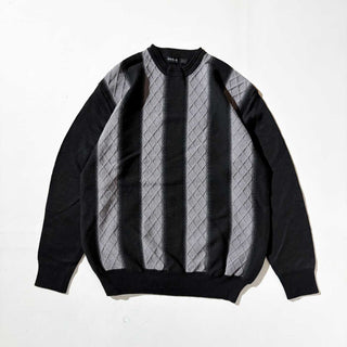 00's GOCHU デザインストライプ ハイゲージ ニット セーター
